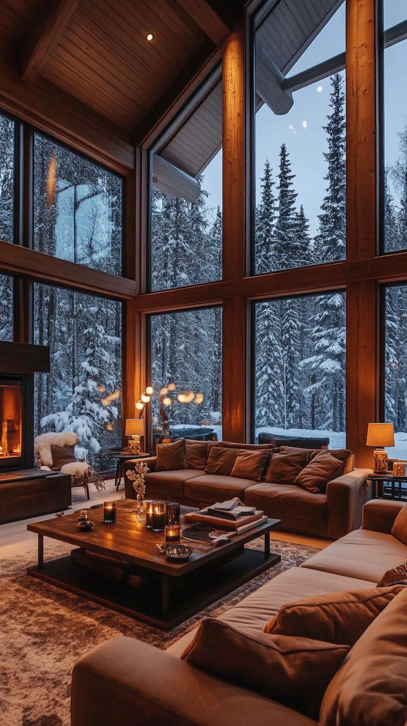 Alpine Sanctuary: Winter Forest Retreat